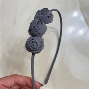 Grey flower headband